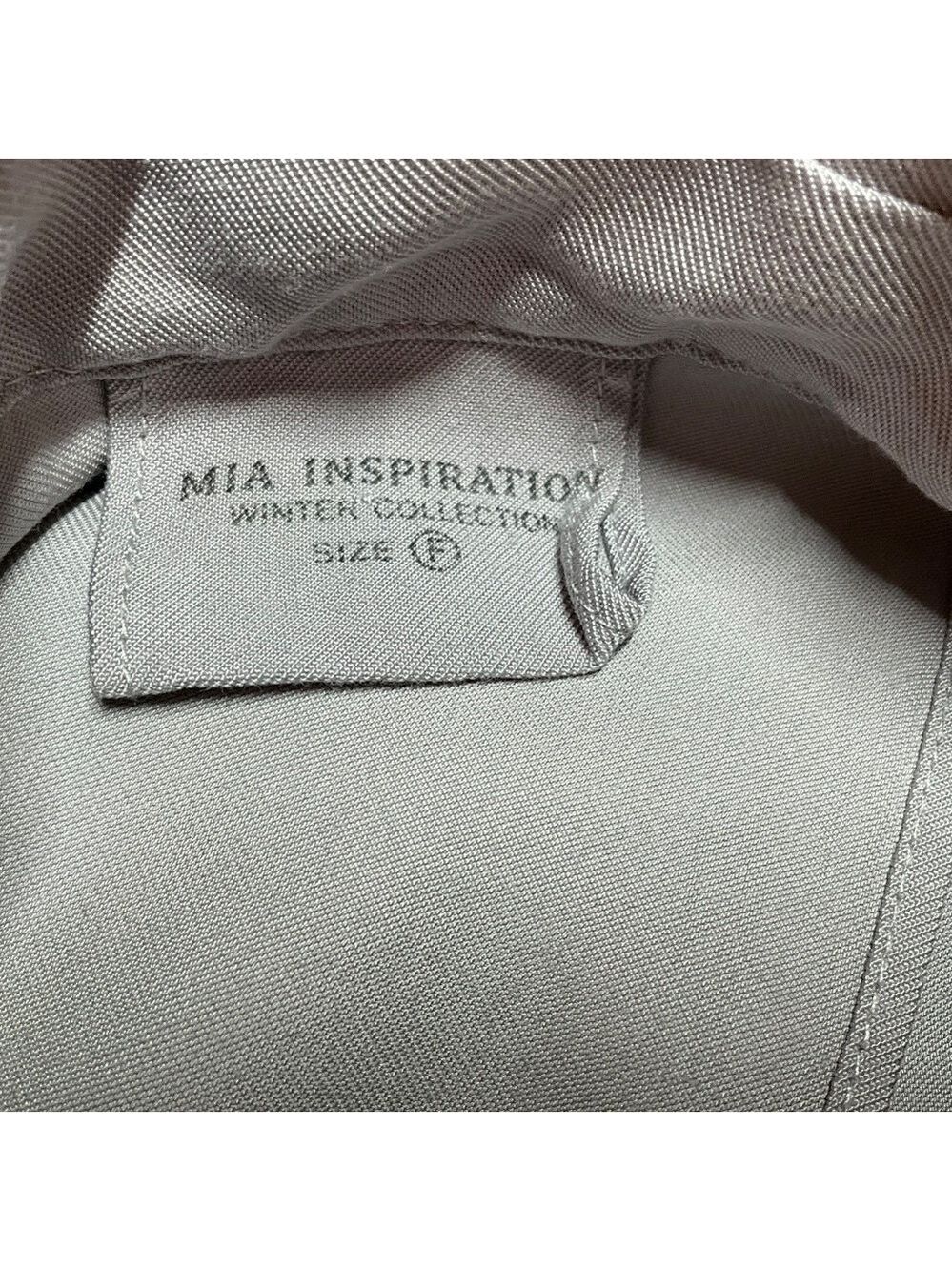 MIA INSPIRATION Cotton Blend Open Back Long Sleeve 1/2 Button Collared Shirt L - Picture 6 of 11